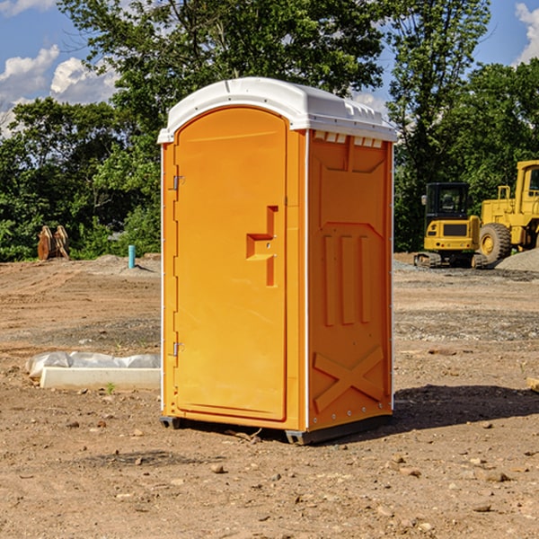 what is the cost difference between standard and deluxe porta potty rentals in Delaware County